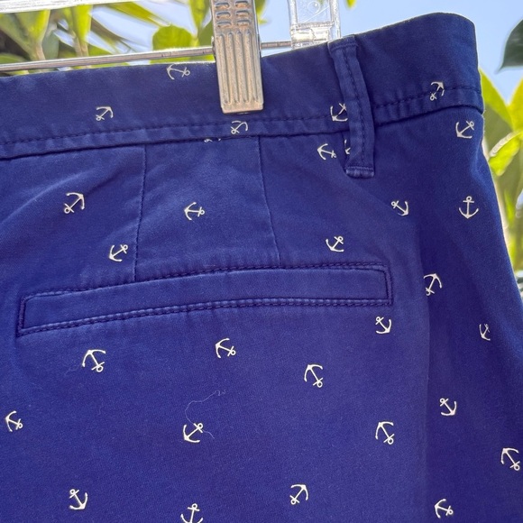 Talbots Anchor Print Navy Chino Capri’s | Size 14 - Picture 4 of 7